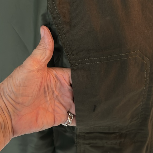 Lucky Brand Full Zip Jacket Military Utility Olive Army Green Women's size Small - Picture 6 of 12